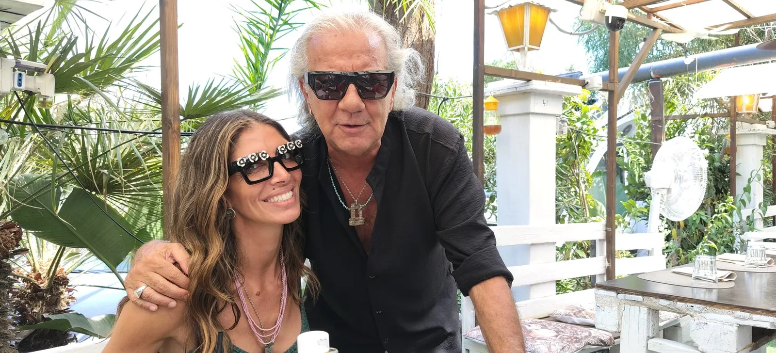 Claudio Trovato con la schermitrice olimpica Nathalie Moellhausen.